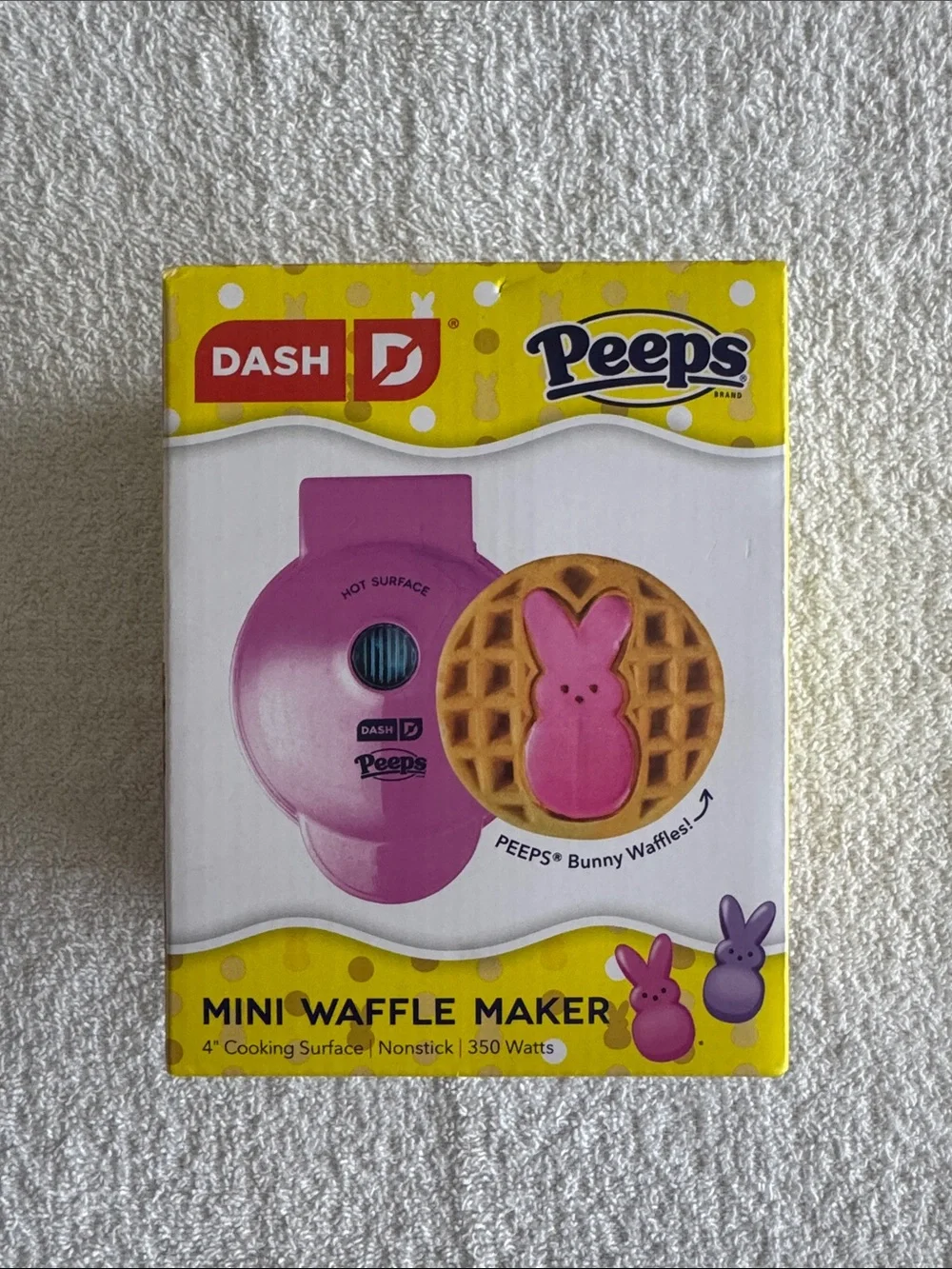 Dash Peeps Pink Mini Waffle Maker